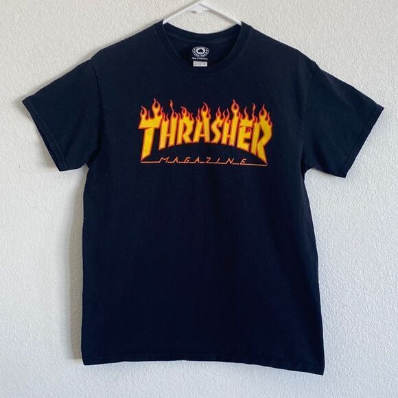 THRASHER Men’s Black T Shirt Size M - Picture 1 of 3